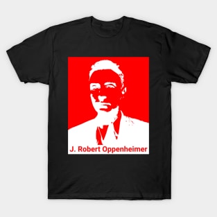 Oppenheimer - White on Red T-Shirt